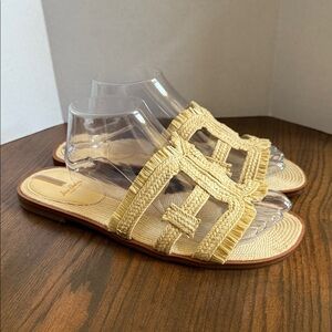 Sam Edelman Bay 20 womens woven tan slides. Size 11